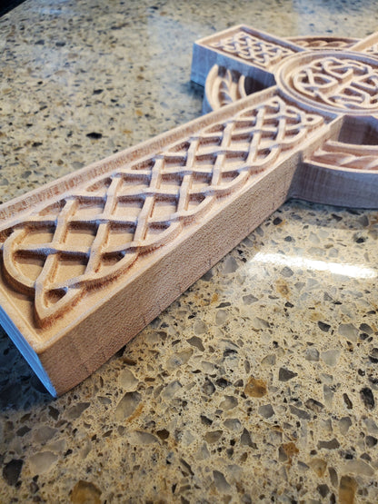 Maple wood celtic cross