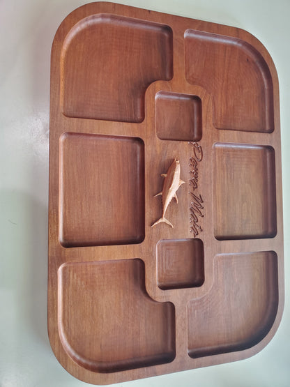 Large cherry serving tray - 13 x 19