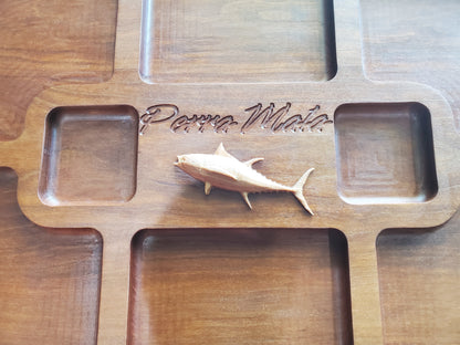 Large cherry serving tray - 13 x 19