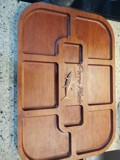 Large cherry serving tray - 13 x 19