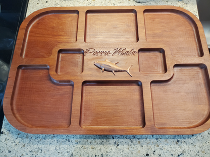 Large cherry serving tray - 13 x 19